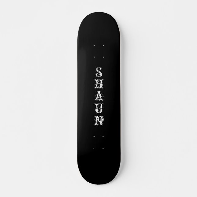 Skateboard Su nombre en una tabla de patinaje (Anverso )