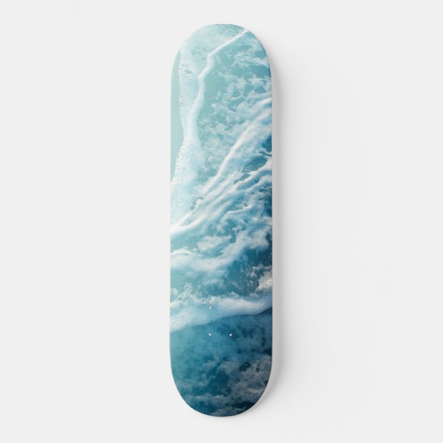 Skateboard Suave oleaje turquesa oceánico ondulado #3 #agua # (Anverso)