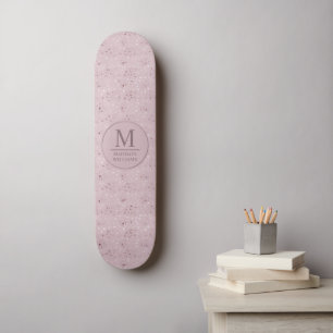 Skateboard Suave patrón de purpurina de puntos dorados rosa p