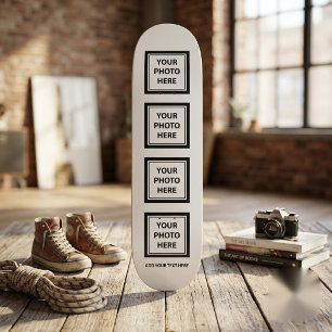 Skateboard Subir 4 Fotos y Agregar Texto – Imagen Simple