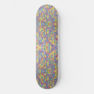 Skateboard Sudoku Uno - Arte geométrico Bauhaus minimalista m