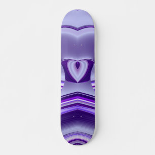 Skateboard Sueño de flores moradas , arte arcoiris abstracto