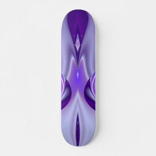 Skateboard Sueño de flores moradas , arte arcoiris abstracto