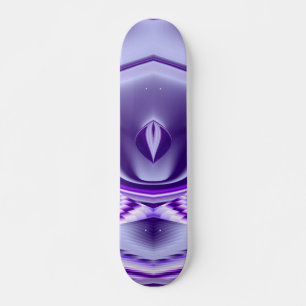 Skateboard Sueño de flores moradas , arte arcoiris abstracto