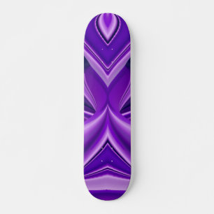 Skateboard Sueño de flores moradas , arte arcoiris abstracto