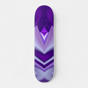 Skateboard Sueño de flores moradas , arte arcoiris abstracto