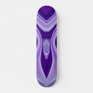Skateboard Sueño de flores moradas , arte arcoiris abstracto