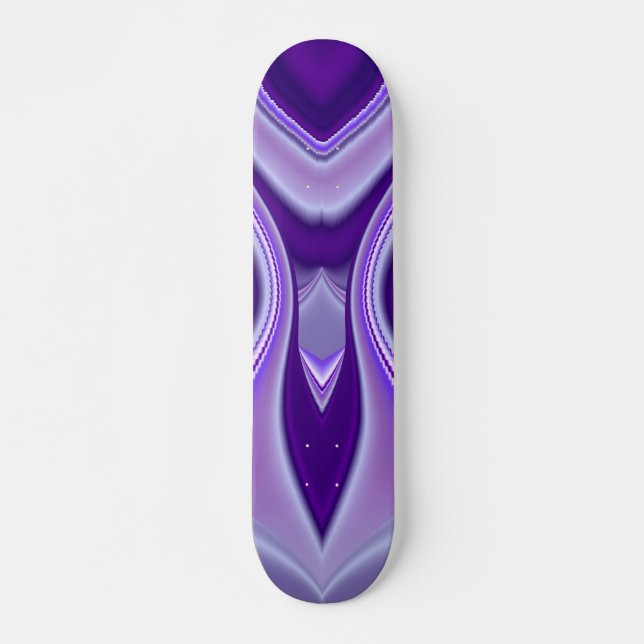 Skateboard Sueño de flores moradas , arte arcoiris abstracto (Anverso )