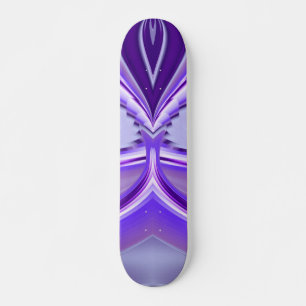 Skateboard Sueño de flores moradas , arte arcoiris abstracto