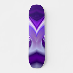 Skateboard Sueño de flores moradas , arte arcoiris abstracto