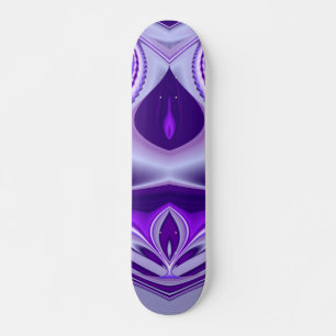 Skateboard Sueño de flores moradas , arte arcoiris abstracto