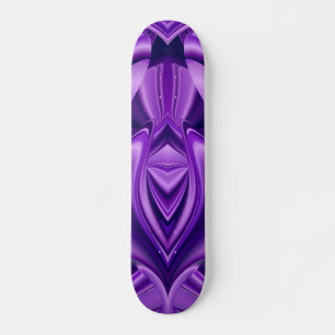 Skateboard Sueño de flores moradas , arte arcoiris abstracto