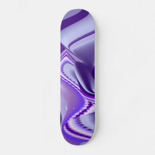 Skateboard Sueño de nieve púrpura, arte de arcoiris abstracto