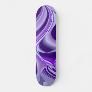 Skateboard Sueño de nieve púrpura, arte de arcoiris abstracto