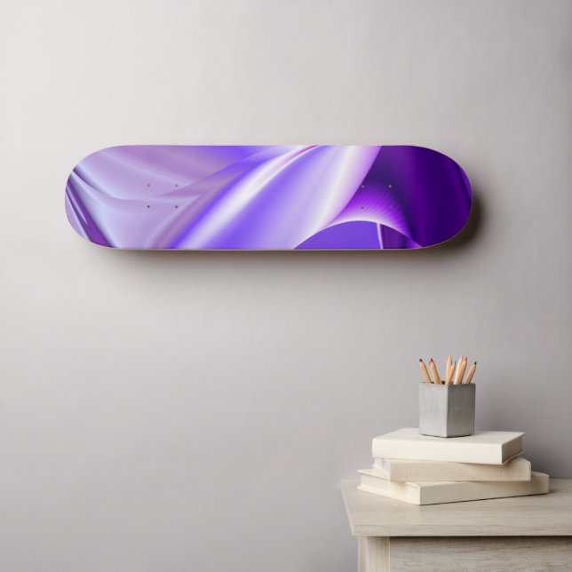 Skateboard Sueños de flores moradas (Arte de pared (horz))