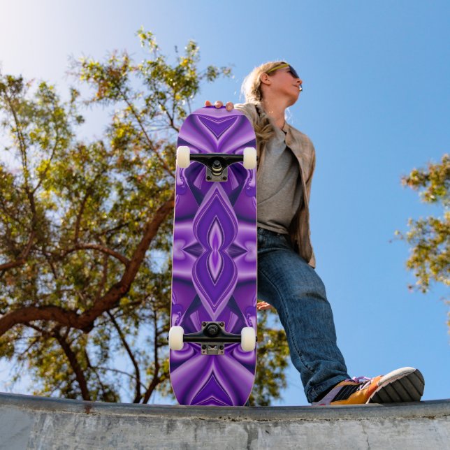 Skateboard Sueños de flores moradas (Exterior 1)
