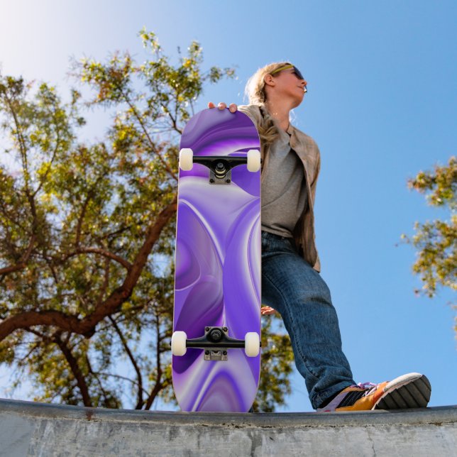 Skateboard Sueños de flores moradas (Exterior 1)