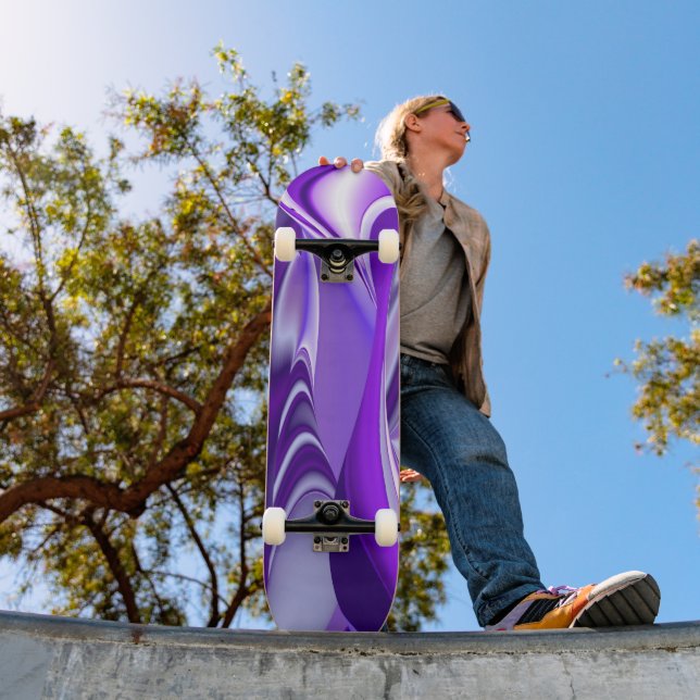 Skateboard Sueños de flores moradas (Exterior 1)