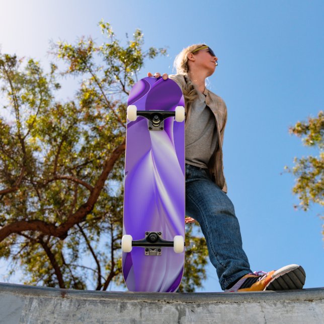 Skateboard Sueños de flores moradas (Exterior 1)
