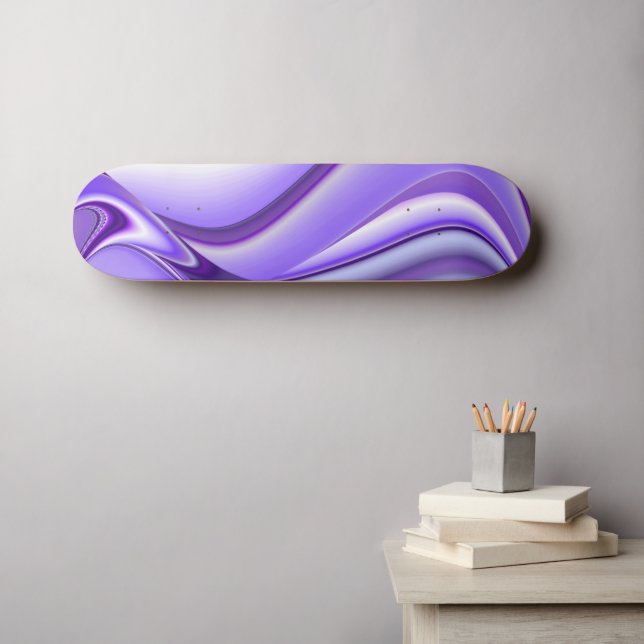 Skateboard Sueños de flores moradas (Arte de pared (horz))