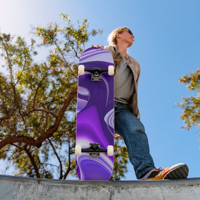 Skateboard Sueños de flores moradas (Exterior 1)