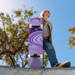 Skateboard Sueños de flores moradas