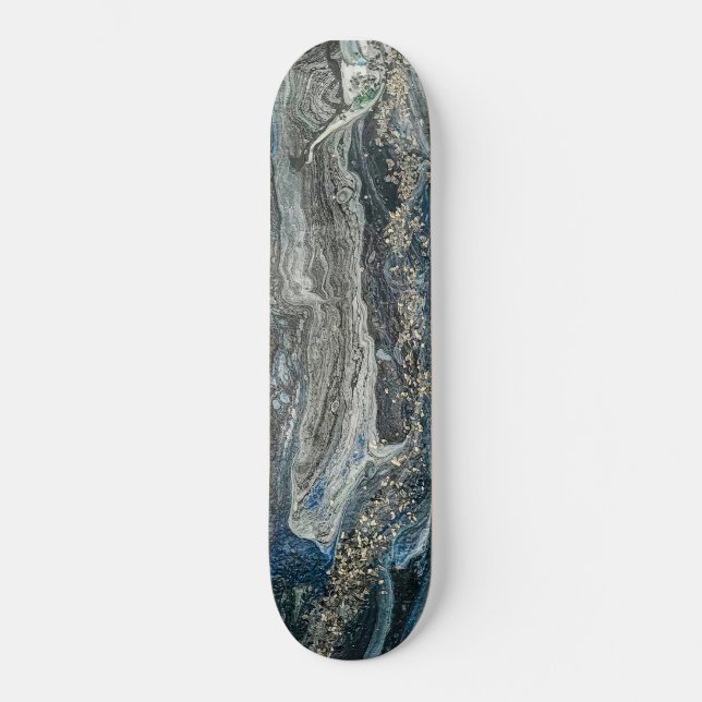 Skateboard Sueños de la pintura abstracta del Océano 20 (Anverso)