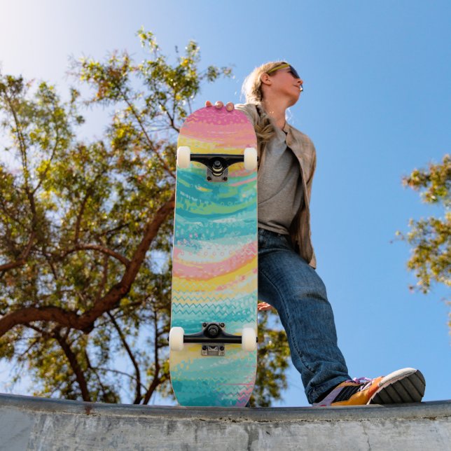 Skateboard Sueños de piscina de marea tropical (Exterior 1)