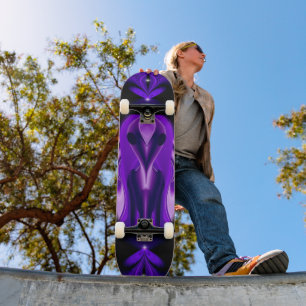Skateboard Sueños del arcoiris púrpura 3D , Alien