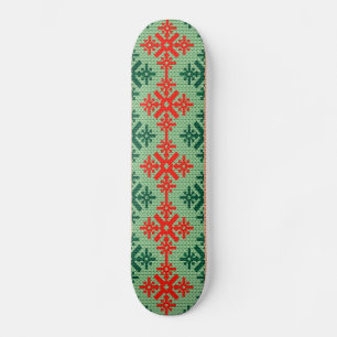 Skateboard suéter de Navidades fea de punto