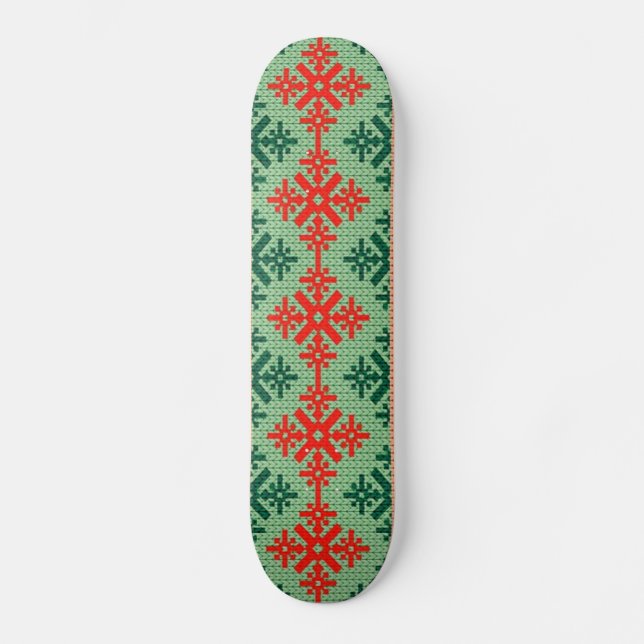 Skateboard suéter de Navidades fea de punto (Anverso)