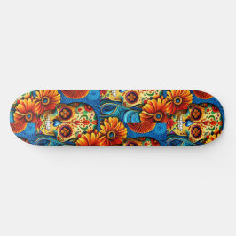 Skateboard Sugar Skull