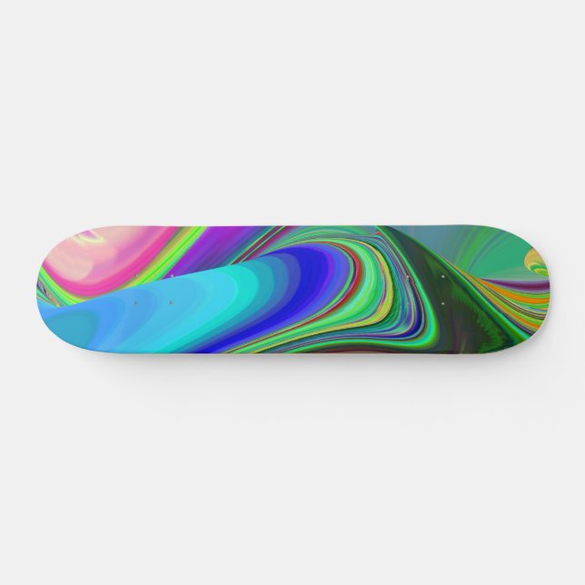 Skateboard Summerfeeling, Resumen 3D Rainbowart (Horz)