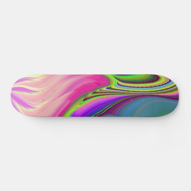 Skateboard Summerfeeling, Resumen 3D Rainbowart (Horz)
