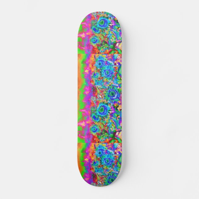 Skateboard Sunflower Azul (Anverso)