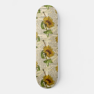 Skateboard Sunflower Dragoniza el viejo estilo de país del pe