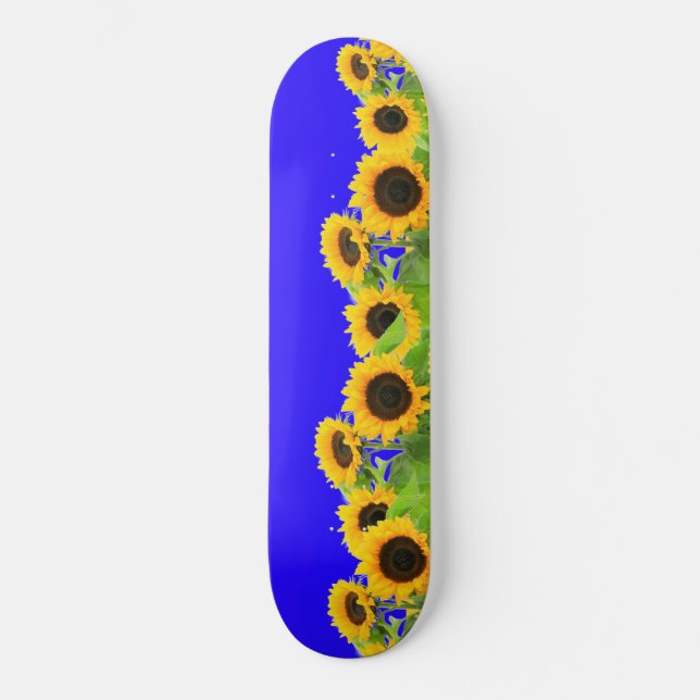 Skateboard Sunflower - Libertad Ucrania Paz Bandera ucraniana (Anverso)