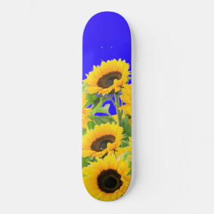 Skateboard Sunflowers - Ucrania, bandera ucraniana, Libertad