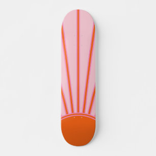 Skateboard Sunrise Pastel Rosa Y Sunshine Naranja