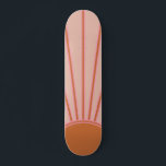 Skateboard Sunrise Terracotta Earth Tones Sunshine<br><div class="desc">Impresión solar - tonos beige / tierra / terracota - Sunshine,  resumen moderno amanecer geométrico.</div>