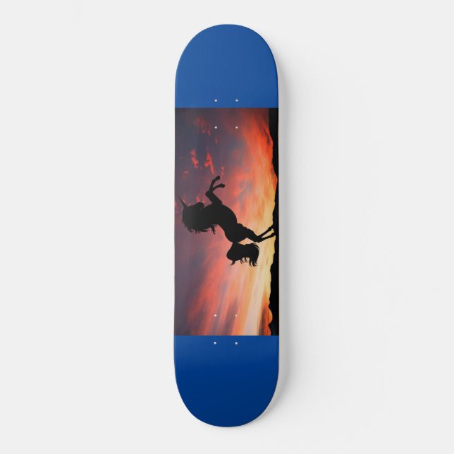 Skateboard Sunrise Unicorn (Anverso)