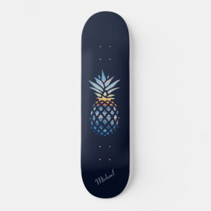 Skateboard Sunset Beach Pineapple Personalizado