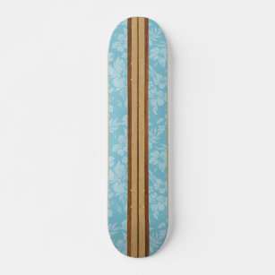 Skateboard Sunset Beach Vintage Surf faux Wood Skyboard