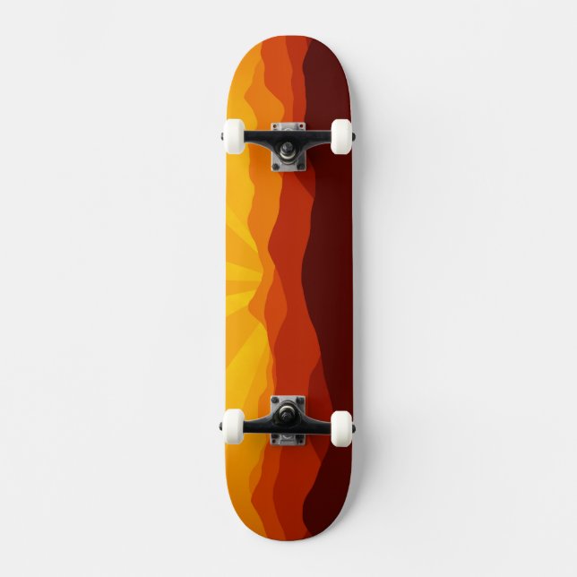 Skateboard Sunset Mountains Paisaje Paisaje Scenerable Skateb (Anverso)