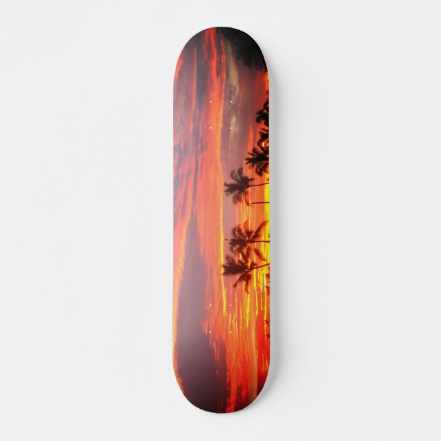 Skateboard Sunset Tropical Dreamy (Anverso )