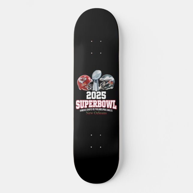 Skateboard Súper Bowl de 2025 (Anverso)