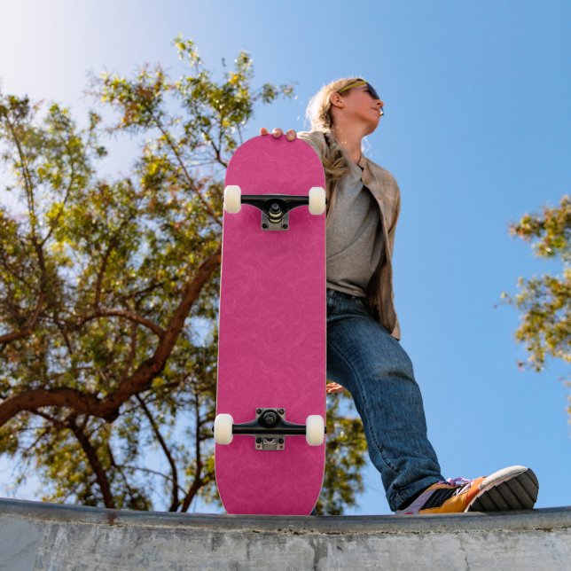 Skateboard Superficie texturizada rosa con patrón sutil de re (Exterior 1)