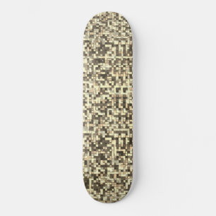 Skateboard Superposición de pequeños cuadrados en tonos beige