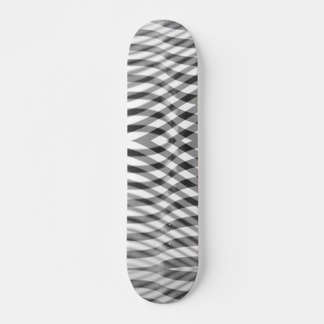 Skateboard Superposición de rayas negras y grises (Anverso )