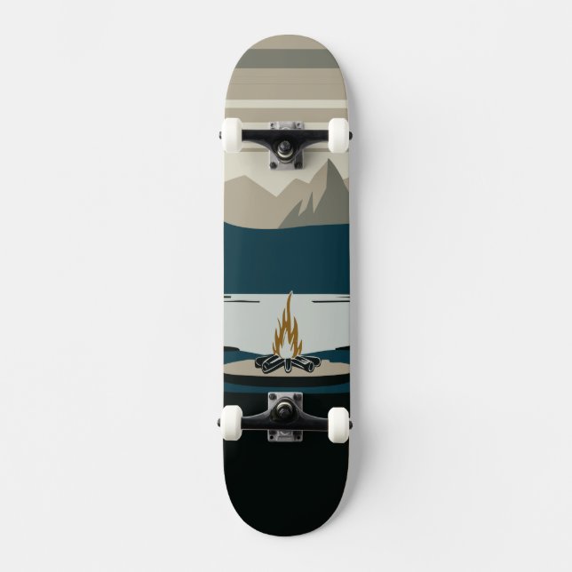 Skateboard Supervivencia al aire libre Fogata de campamento e (Anverso)